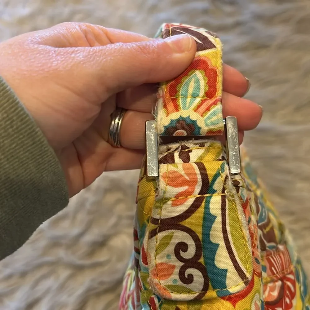 Vera‎ Bradley Clare Provençal yellow, blue, red and brown shoulder bag